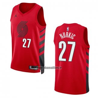 Maillot Portland Trail Blazers Jusuf Nurkic NO 27 Statement 2022-23 Rouge